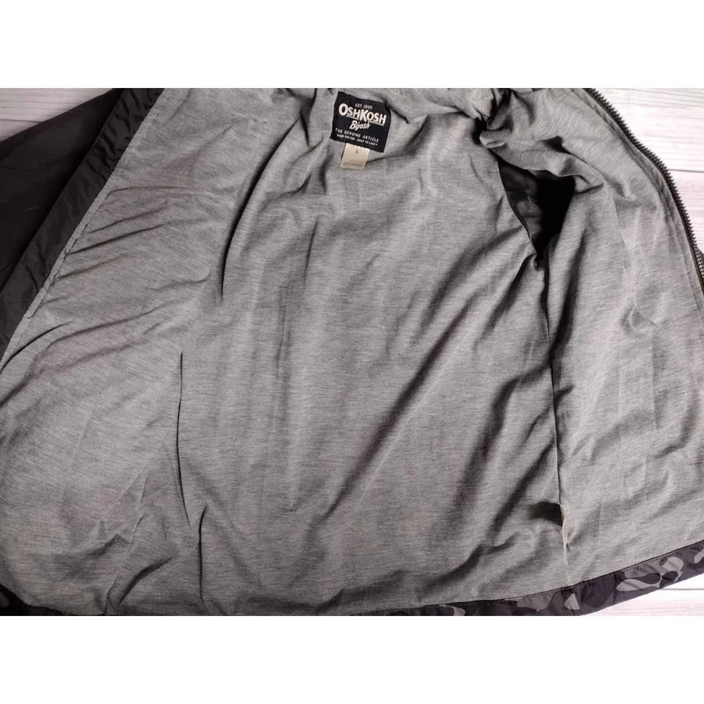 OshKosh B'gosh Kids Boys Camo Hooded Windbreaker Jacket Size‎ 8